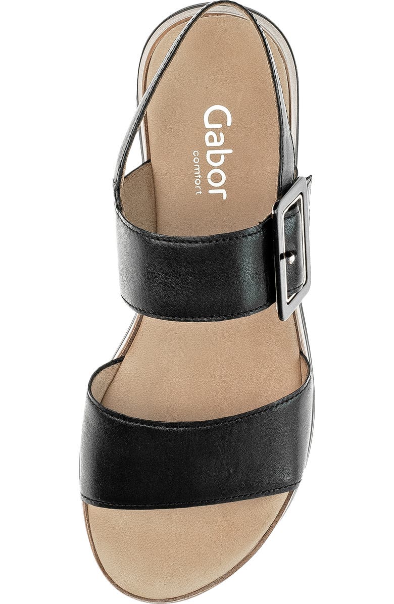 Gabor Slingback Wedge Sandal, Alternate, color, Black