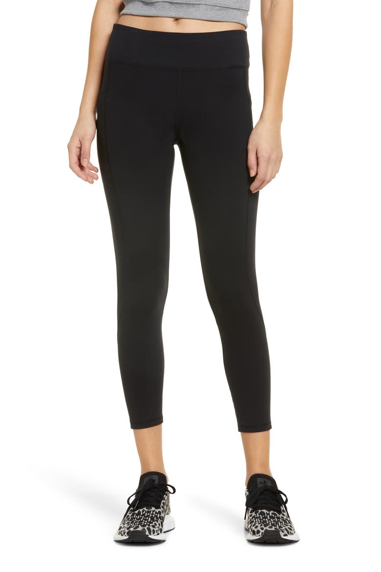 Women's Active Pep Talking Skimmer Pocket Performance Leggings, Main, color, BLACK