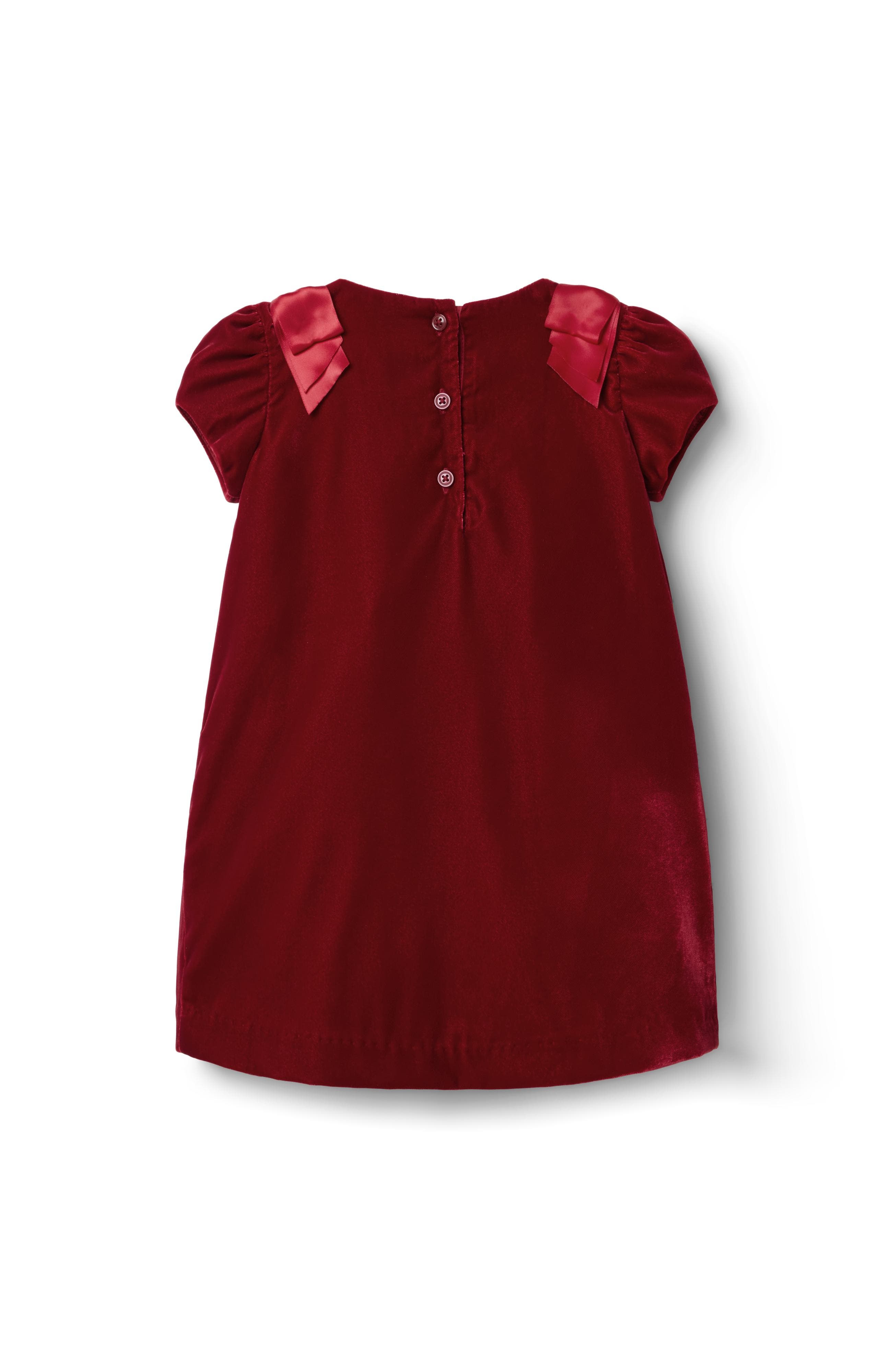 red velvet dress short sleeve La Scala 25821 Crushed Velvet Short Sleeve Red Skater Dress
