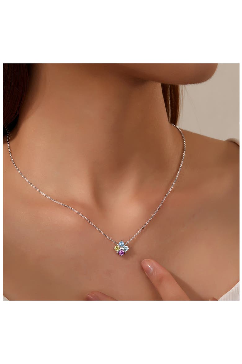 Fancy Lab-Grown Sapphire Simple Squad Necklace, Alternate, color, ASSORTED