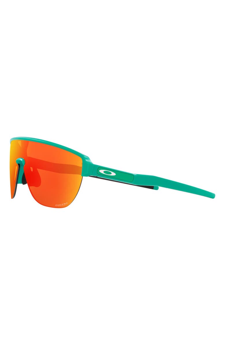 Oakley Corridor 142mm Semi Rimless Prizm<sup>™</sup> Polarized Shield Sunglasses, Alternate, color, Ruby