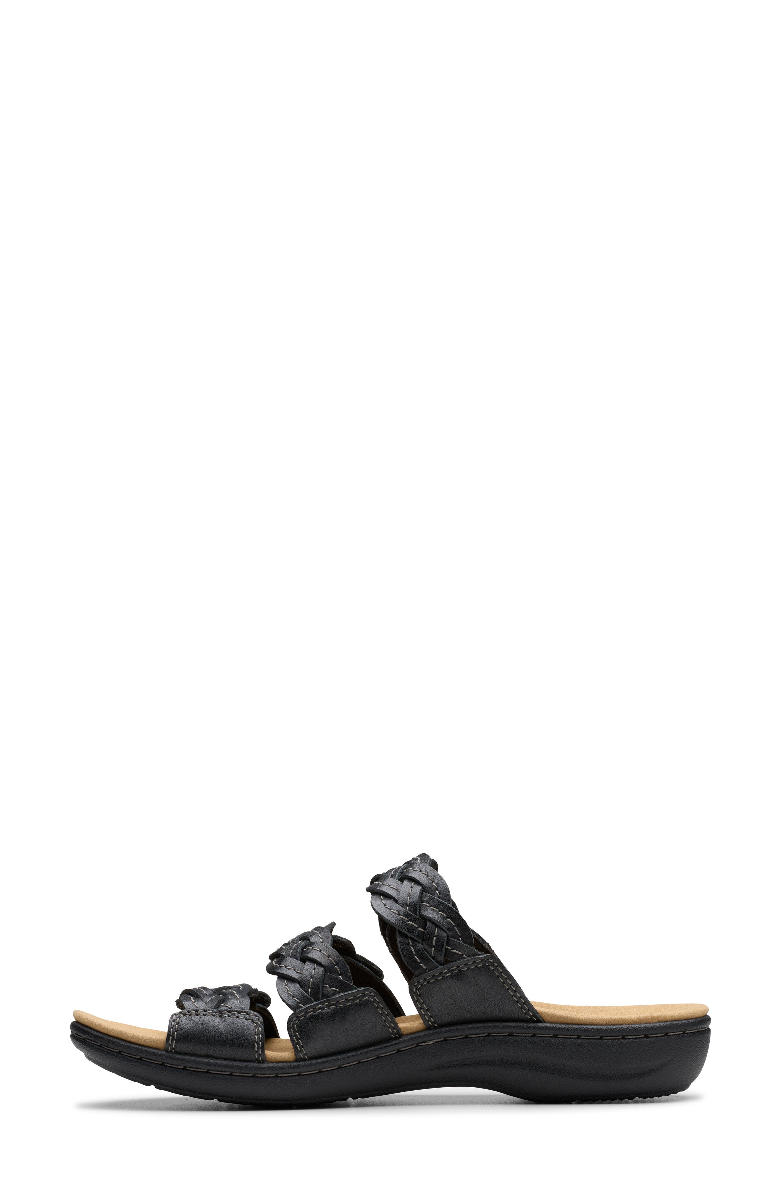Clarks<sup>®</sup> Laurieann Rio Sandal, Alternate, color, Black Leather