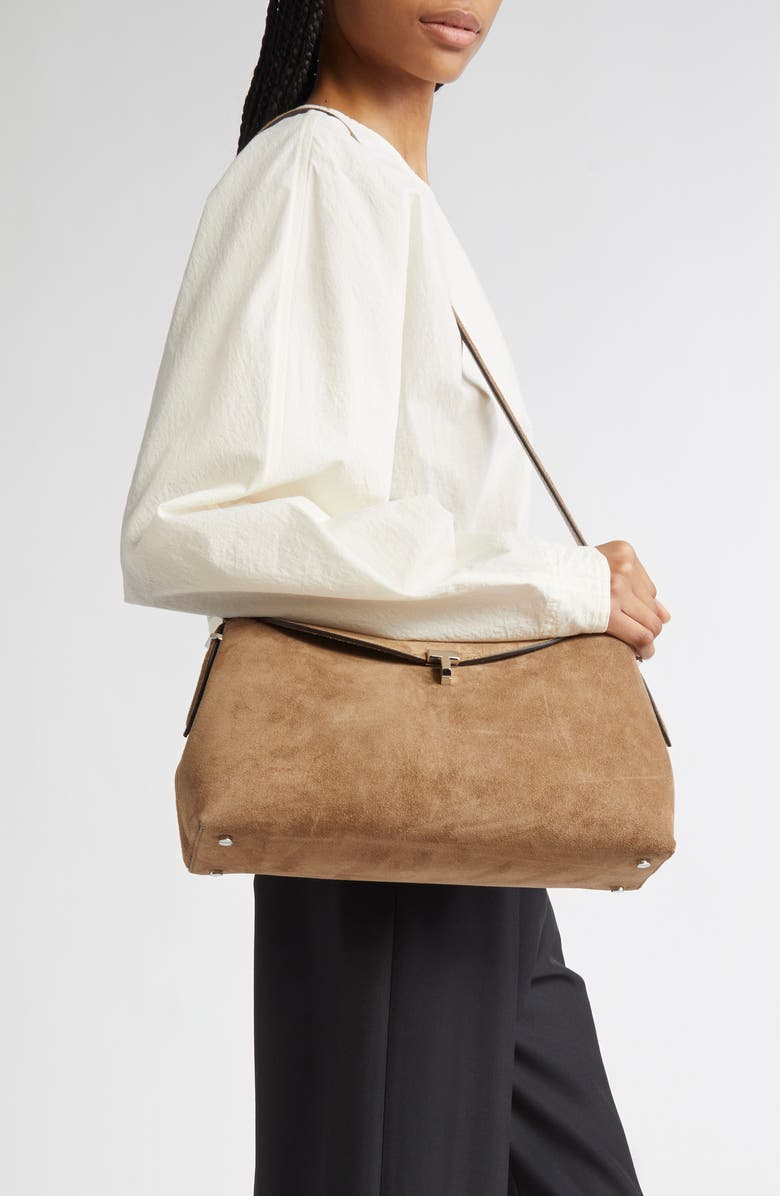 TOTEME T-Lock Top Handle Leather Shoulder Bag, Alternate, color,