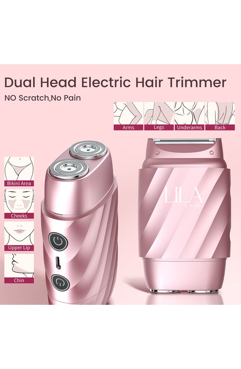 LILA BY AKUNBEM Breeze B2 Max Painless 3-in-1 Multifunction Body & Facial Hair Shaver, Alternate, color,