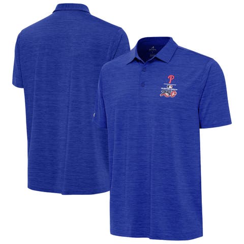 Men's Antigua Heather Royal Philadelphia Phillies Celebrating America's 250th Layout Polo