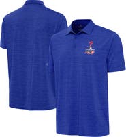ANTIGUA Men's Antigua Heather Royal Philadelphia Phillies Celebrating America's 250th Layout Polo
