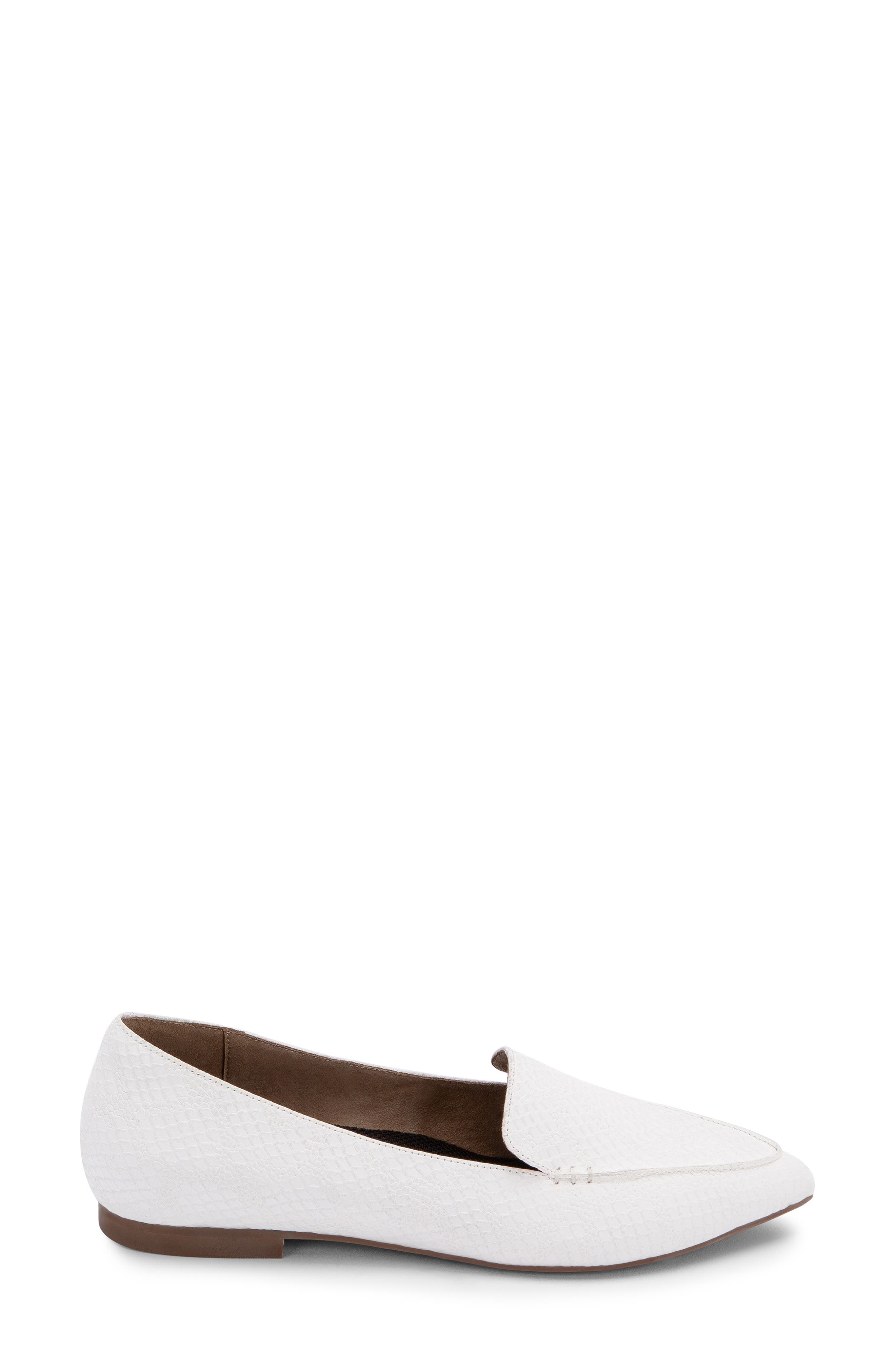 Silvia Waterproof Flat, Alternate, color, WHITE SNAKE PRINT LEATHER