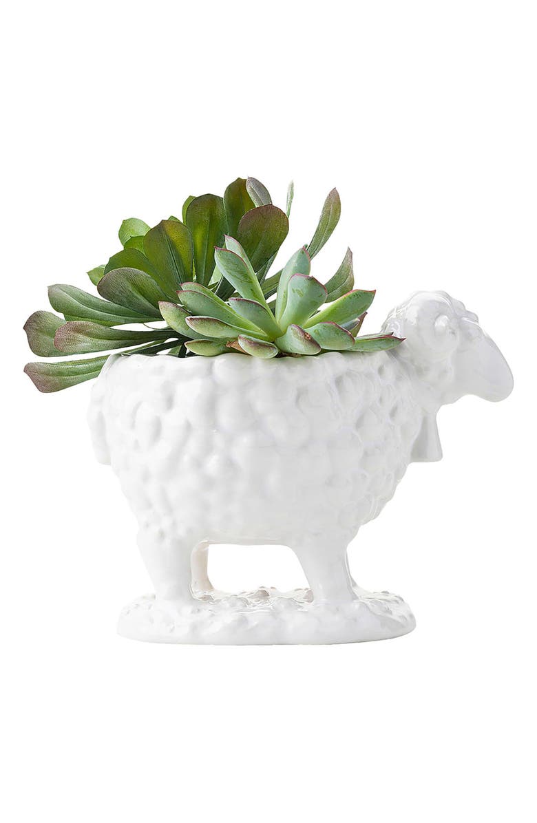 Juliska Renoir Ram Ceramic Serving Bowl, Alternate, color, Whitewash