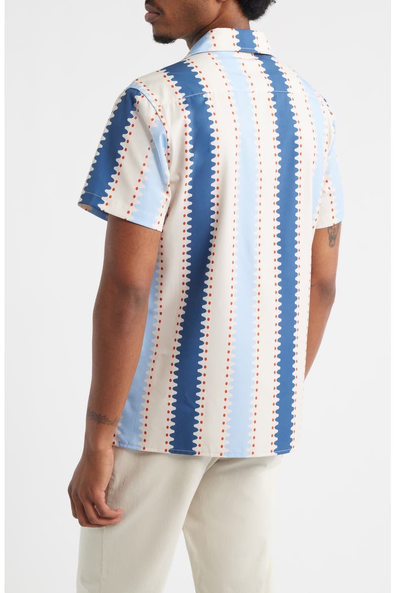 Strike a Match Print Weekend Camp Shirt, Alternate, color, BLUE
