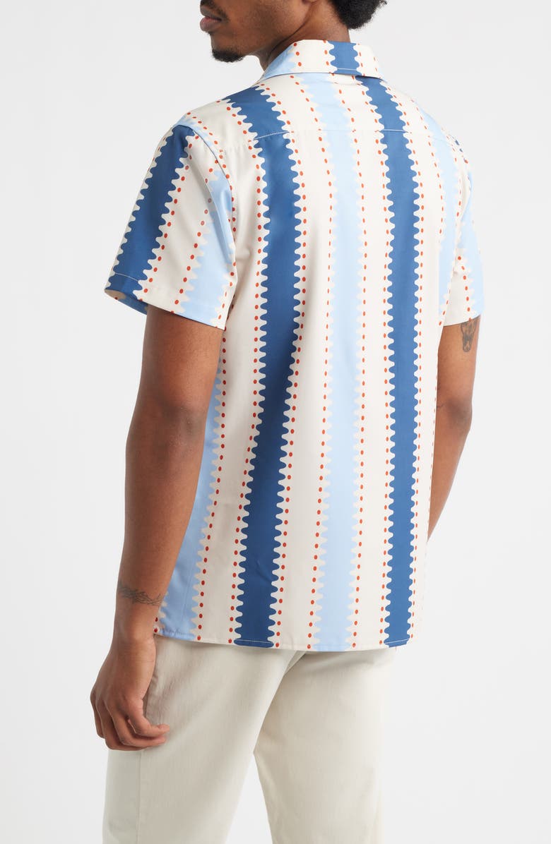 MAVRANS Strike a Match Print Weekend Camp Shirt, Alternate, color, Blue