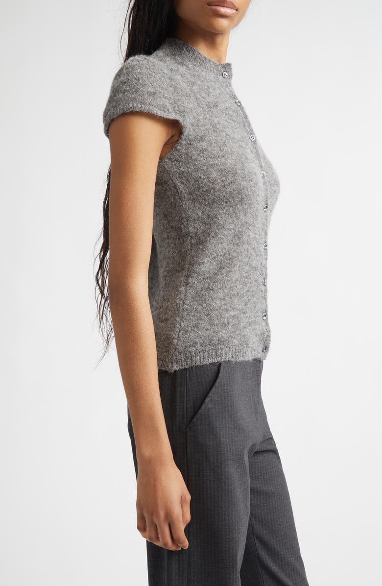 Paloma Wool Refian Cap Sleeve Alpaca Blend Cardigan, Alternate, color, Grey