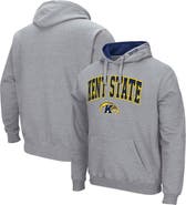 COLOSSEUM Men's Colosseum Heathered Gray Kent State Golden Flashes Arch and Logo Pullover Hoodie
