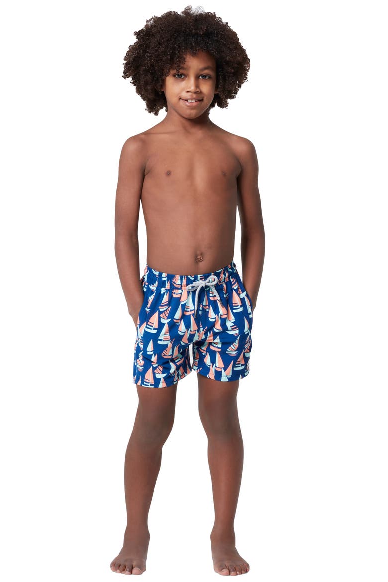 Kids' Boat Swim Trunks, Alternate, color, BLUE
