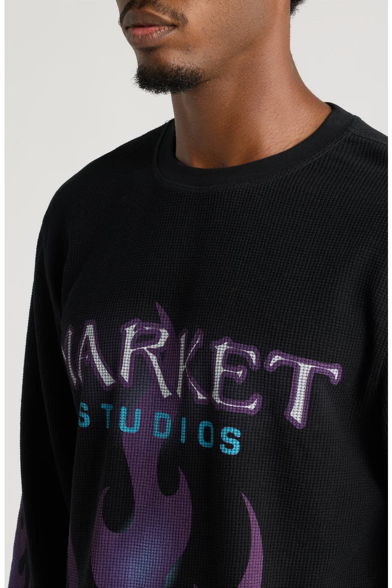 Through the Flames Thermal T-Shirt, Alternate, color, BLACK