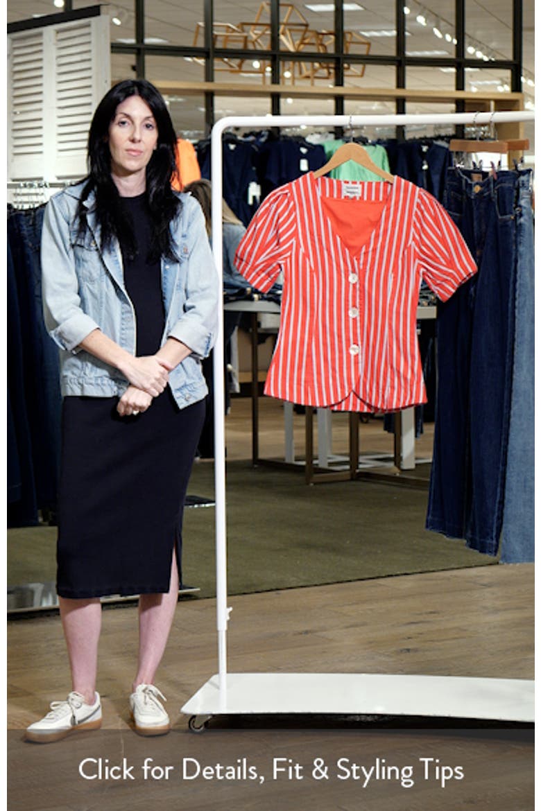 Stripe Organic Cotton & Linen Button-Up Top video