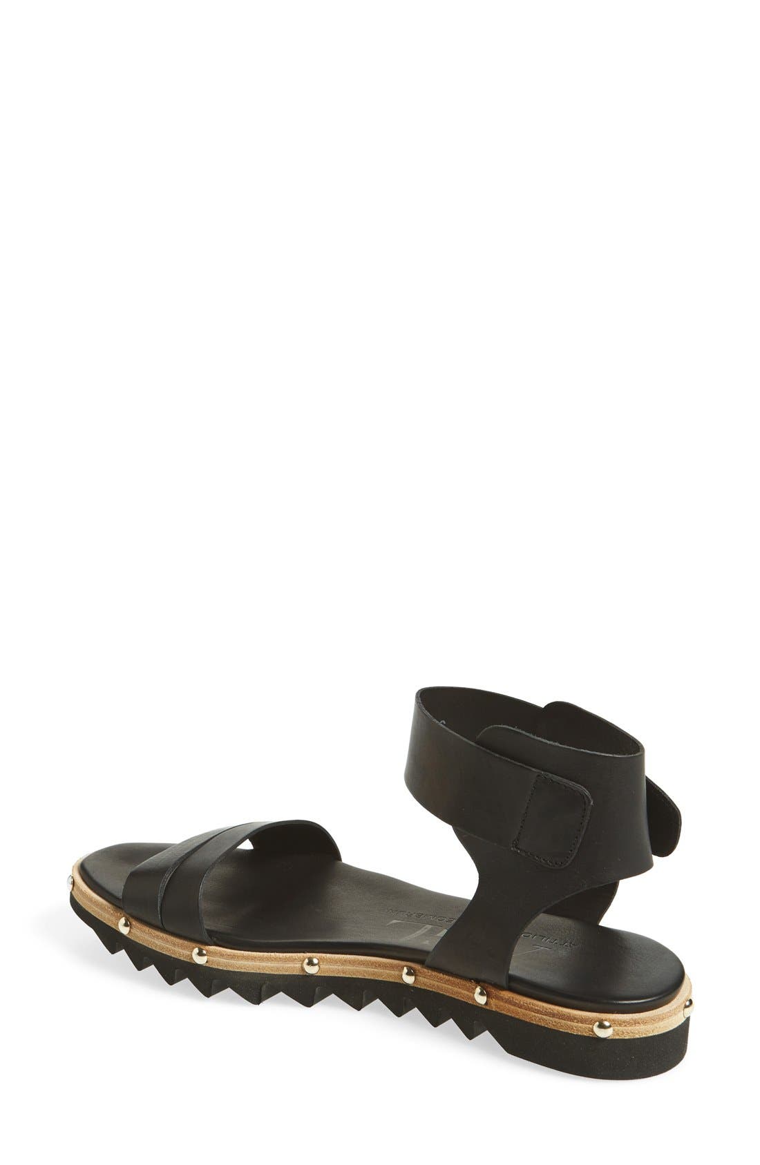 AGL Studded Leather Sandal, Alternate, color, 
