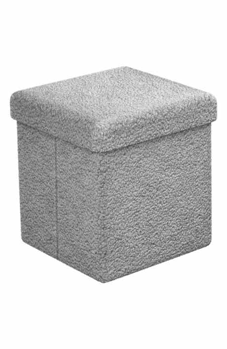 Small Cube Teddy Stash Pouf