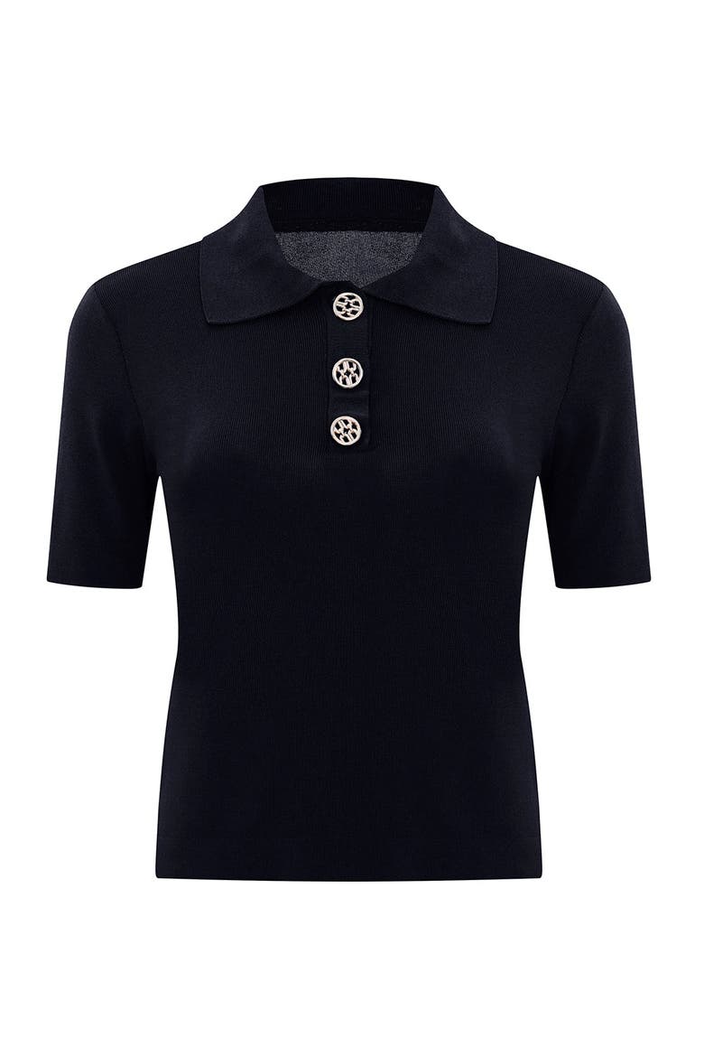 Jaylah Short Sleeve Blouse, Alternate, color, BLACK