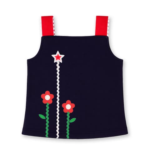Knit Top With Ric Rac, Flowers & Star (Toddler, Little Kid, Big Kid)
