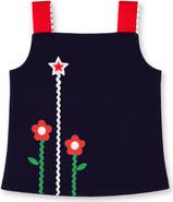Florence Eiseman Knit Top With Ric Rac, Flowers & Star