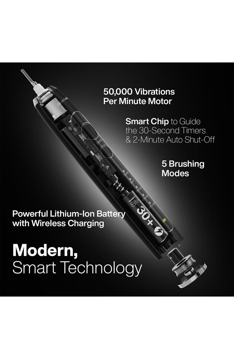 AQUASONIC Elite Ultra-Whitening Power Toothbrush, Alternate, color, Black