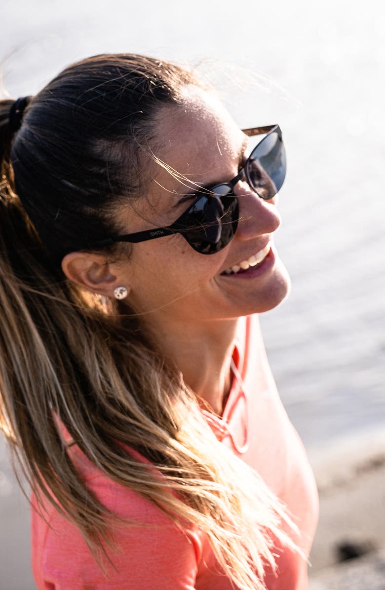 Smith Eastbank 52mm ChromaPop<sup>™</sup> Polarized Round Sunglasses, Alternate, color, Matte Black / Black