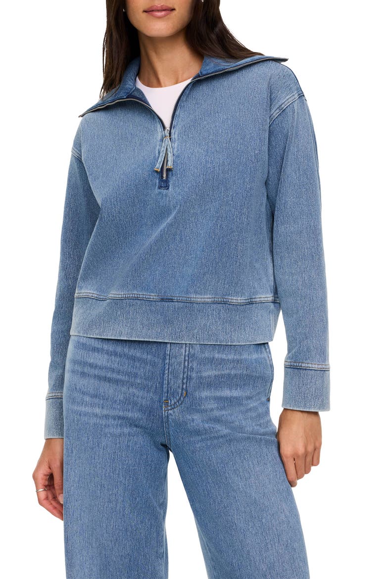 Half Zip Sweatshirt, Main, color, INDIGO MIST