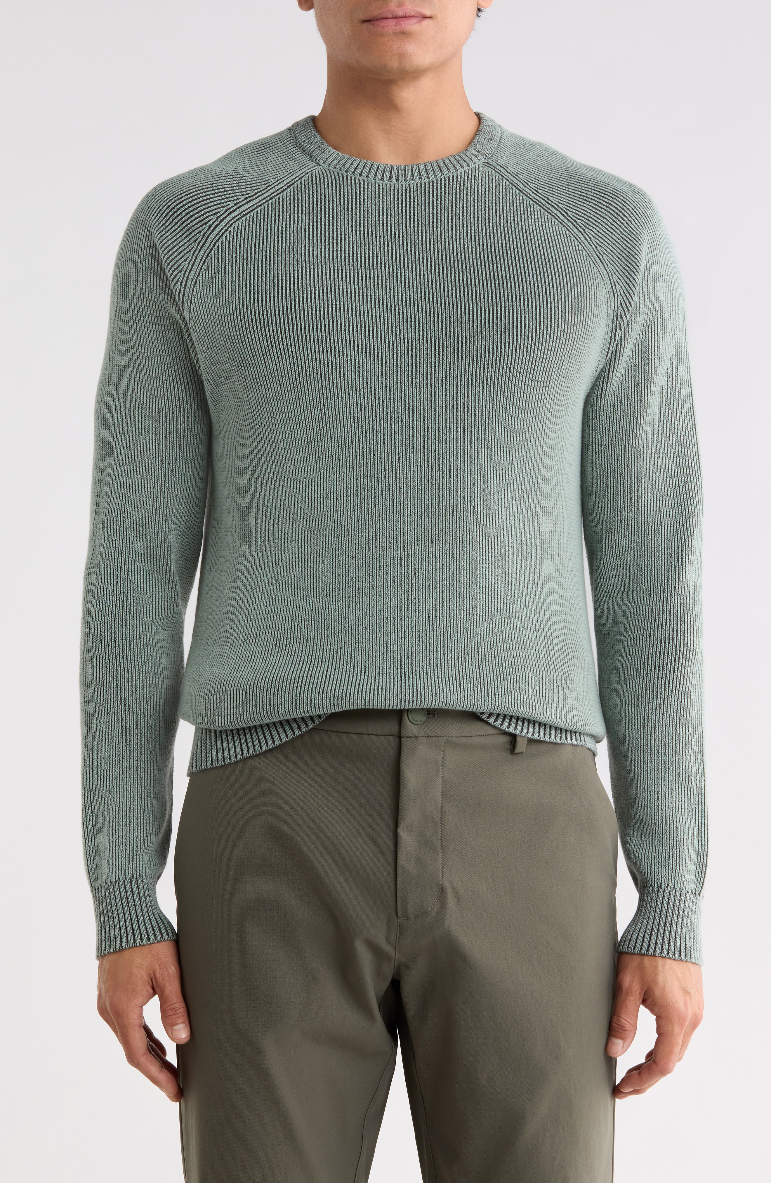 Raglan Sleeve Rib Sweater