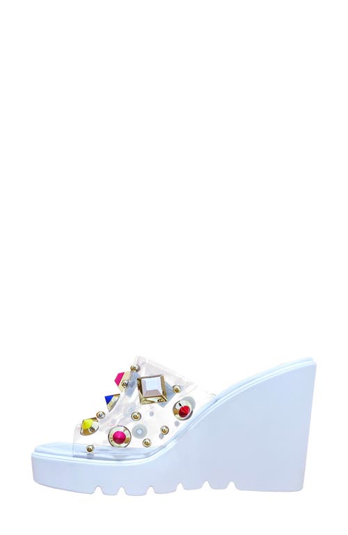 Ninety Union Palm Beach Wedge Sandal In White