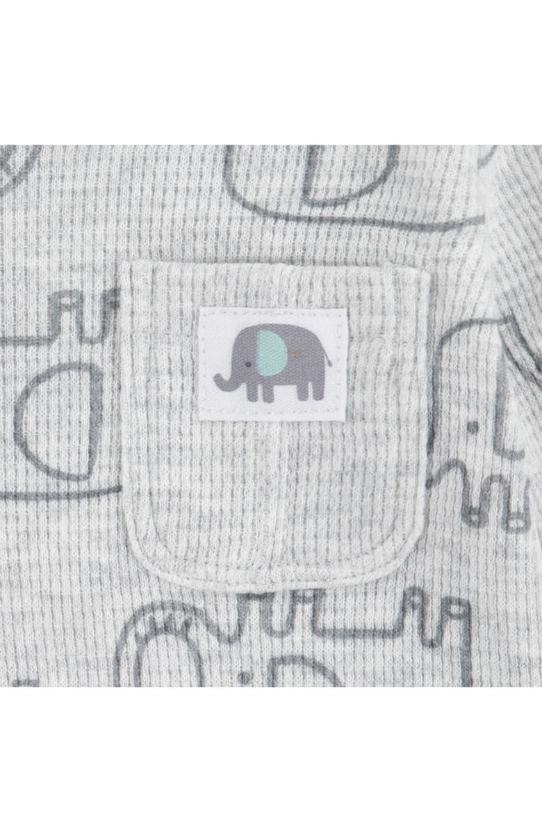 Huggies Elephant Bodysuit, Joggers & Hat Set, Alternate, color, Huggies Cloud Grey Heather