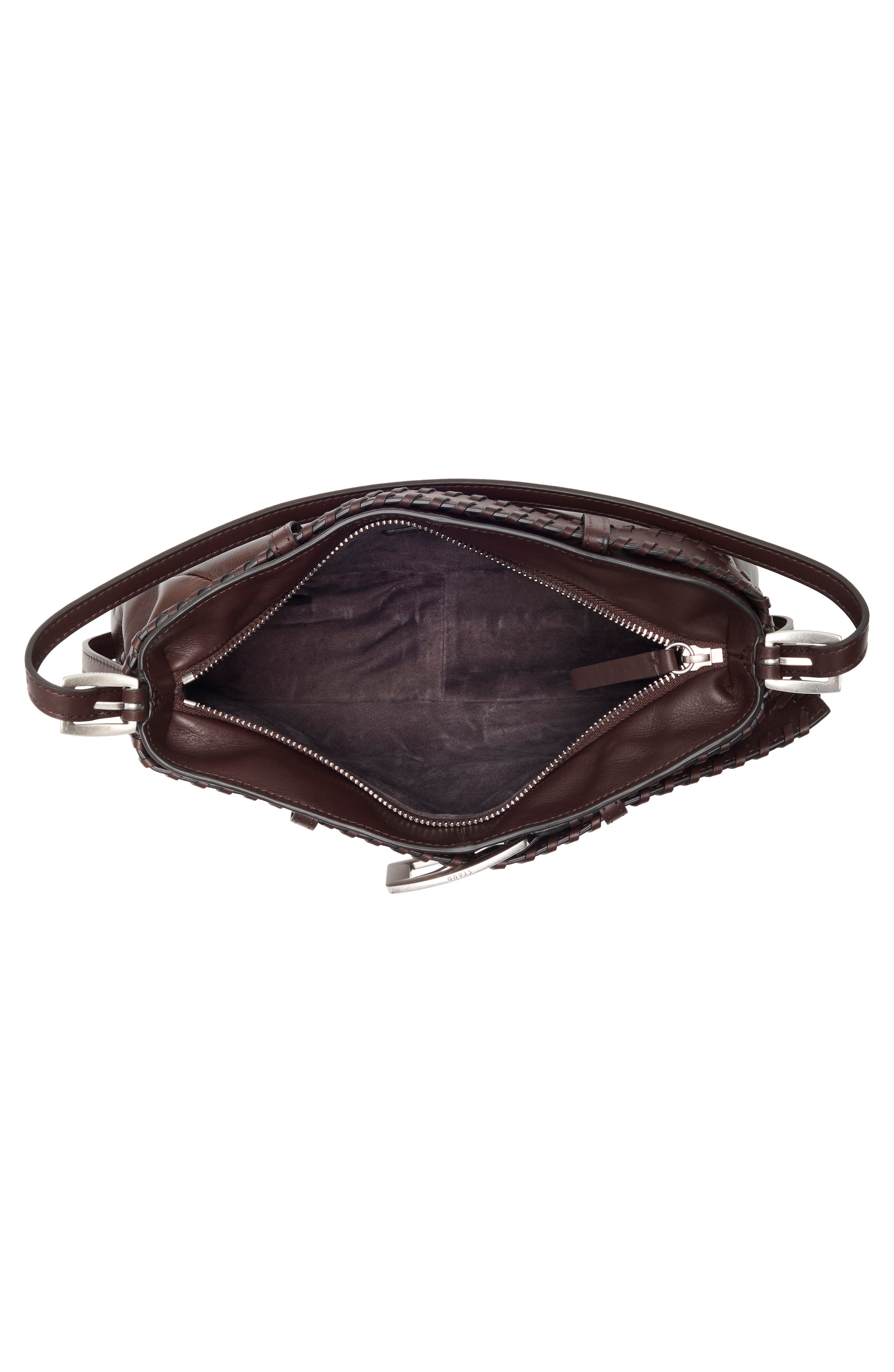 Brooklyn Leather Shoulder Bag, Alternate, color, ESPRESSO DISTRESSED