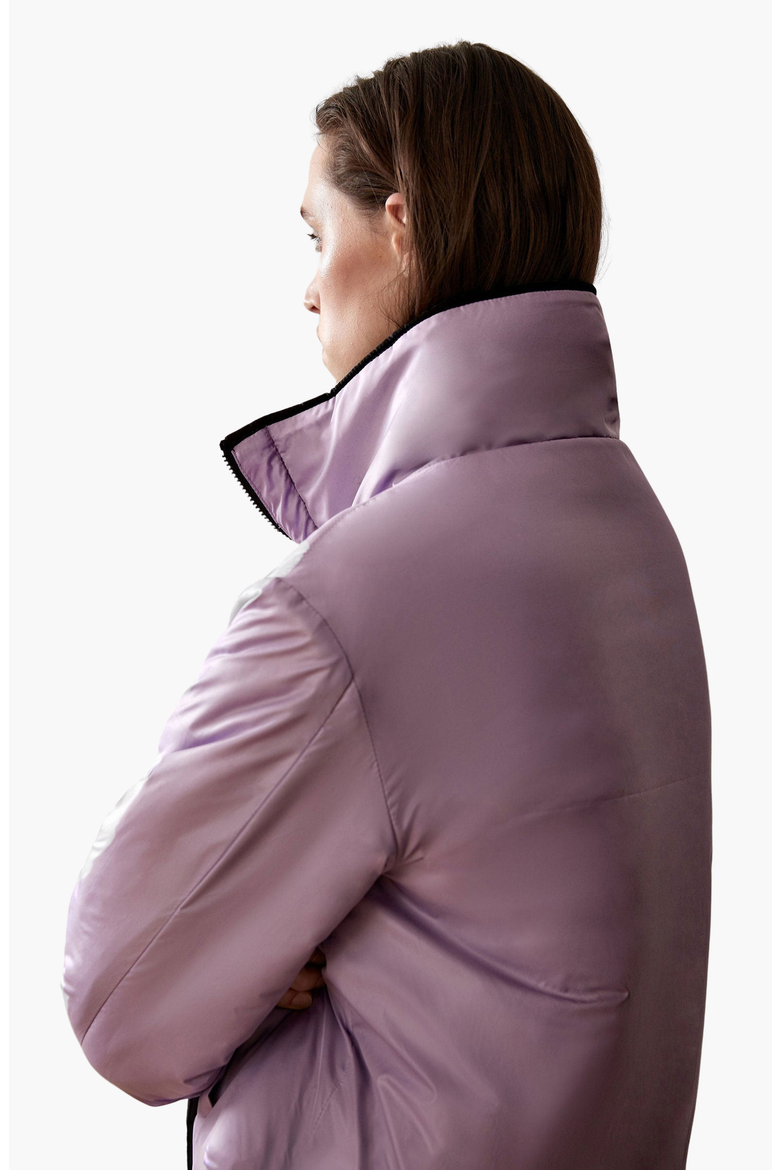 Sustainable Reversible Cropped Coat, Alternate, color, Black / Light Purple