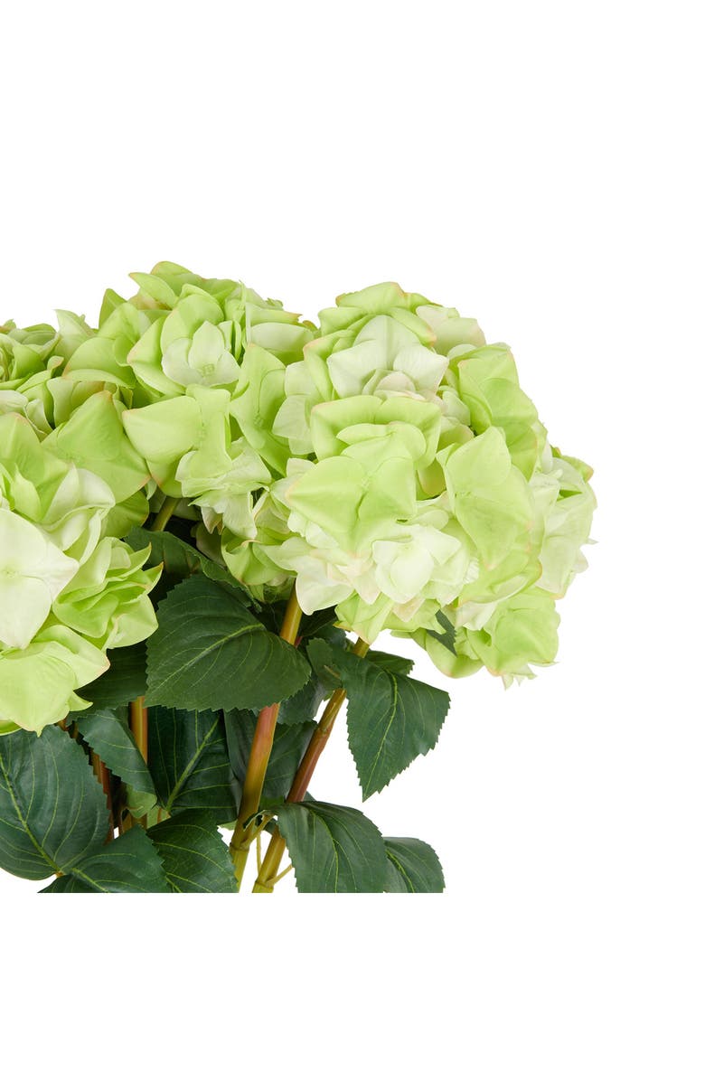 SONOMA SAGE HOME Set of Eight Green Hydrangea Artificial Flowers, Alternate, color, Green