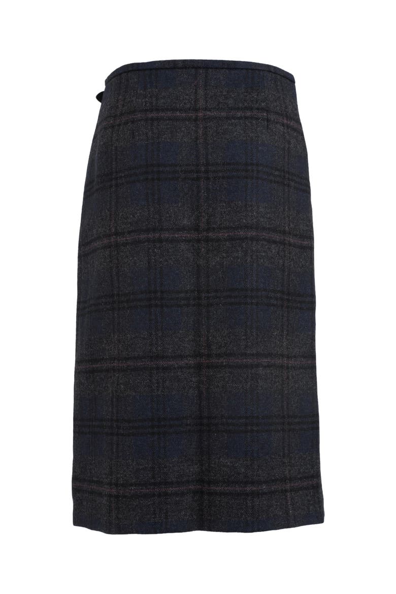 Midi Celt Kilt Plaid Skirt, Alternate, color, NAVY CHARCOAL TARTAN