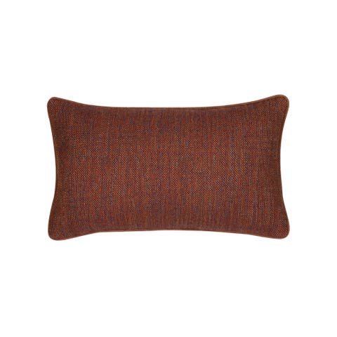 Ember Weave Earth-Toned Dimensional Indoor & Outdoor Woven Accent Pillow & Insert