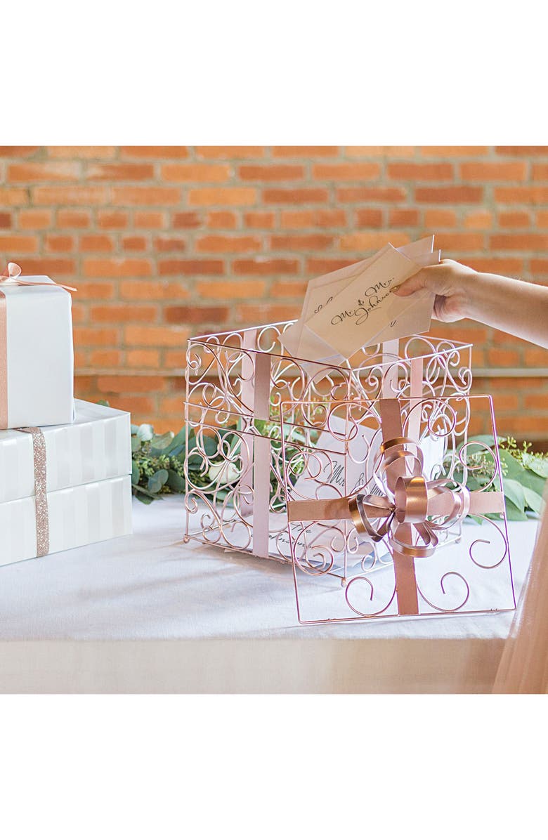 Cathy's Concepts Rose Goldtone Plate Card Holder, Alternate, color,