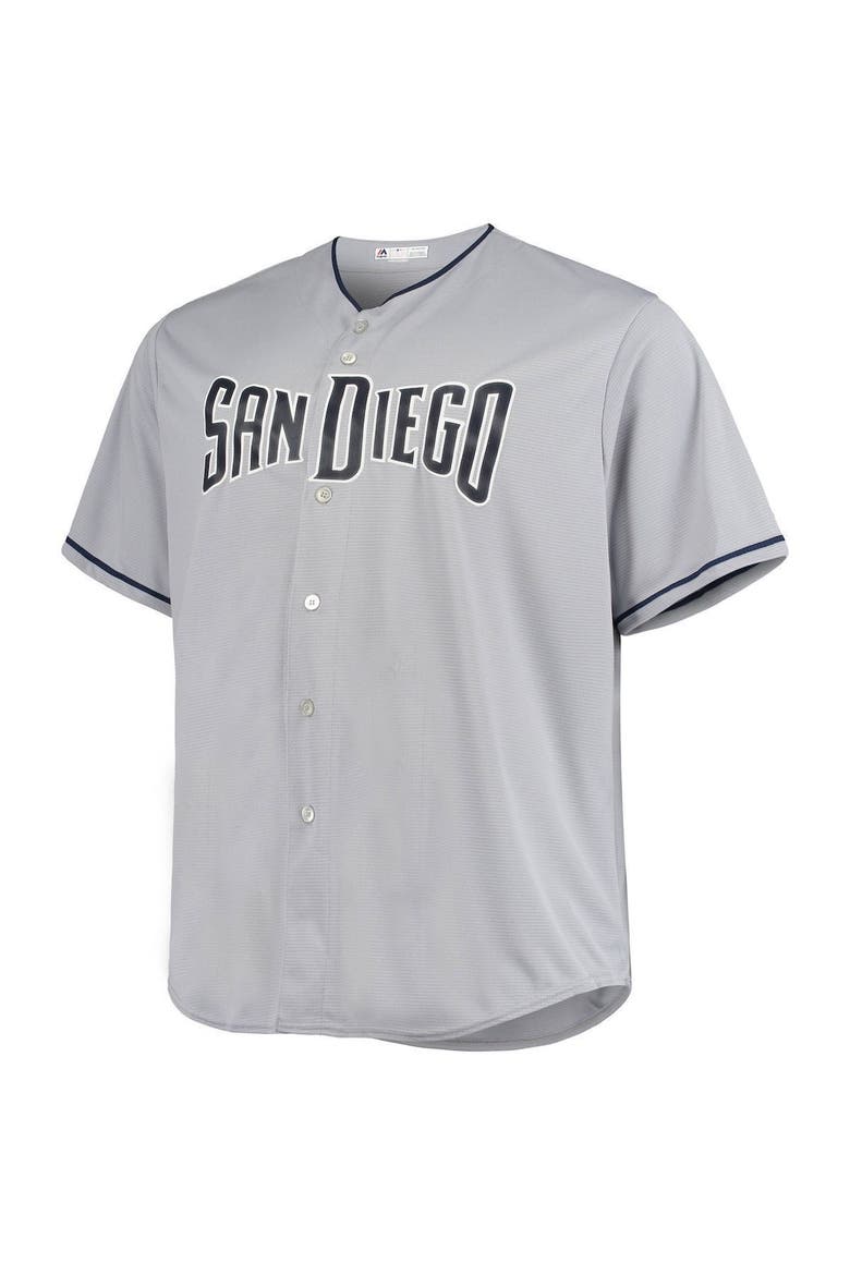 Men's Majestic Gray San Diego Padres Road Official Cool Base Jersey, Alternate, color, Gray