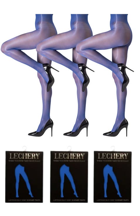 3 Pairs of Glossy Semi-Opaque Tights