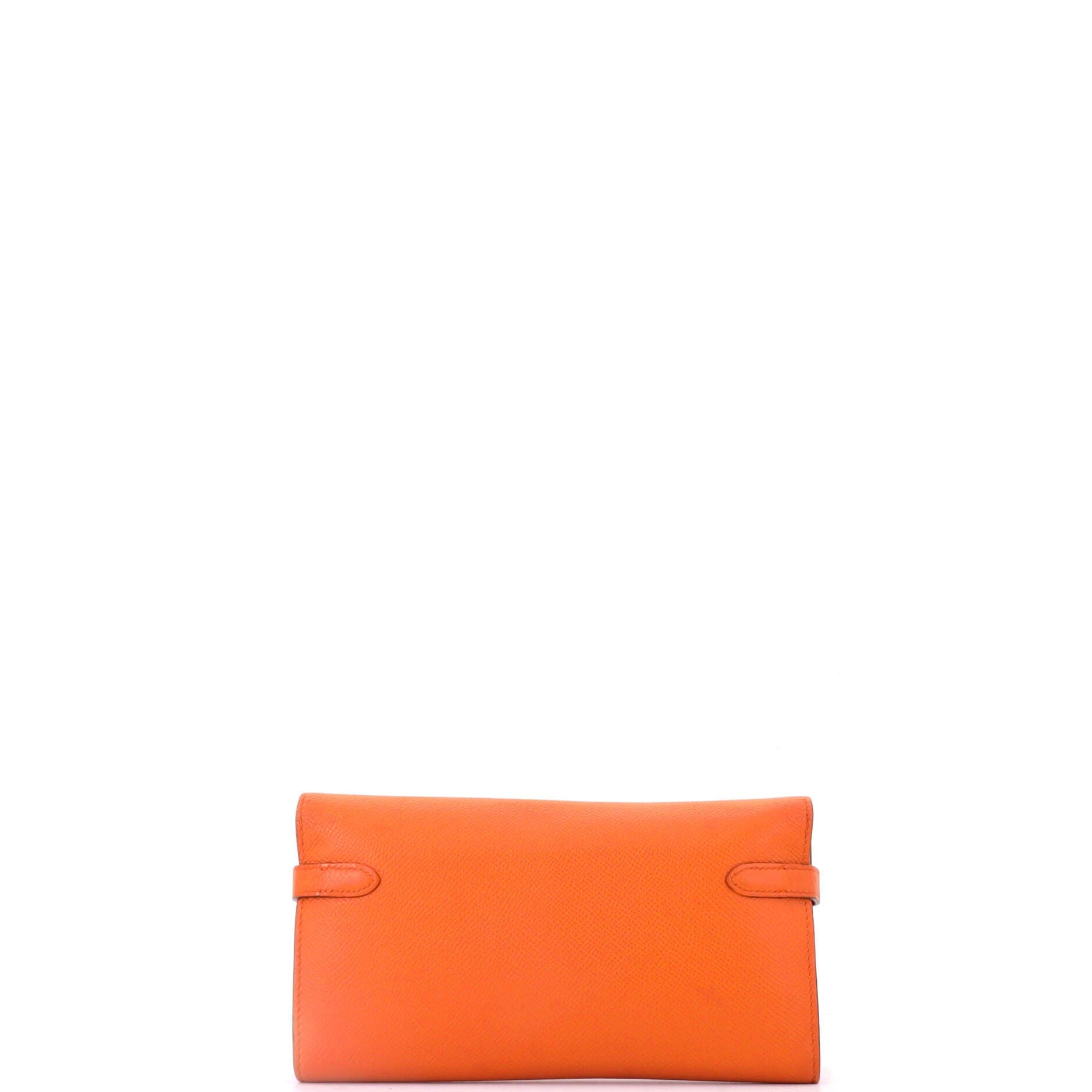 Kelly Wallet Epsom Long, Alternate, color, Orange