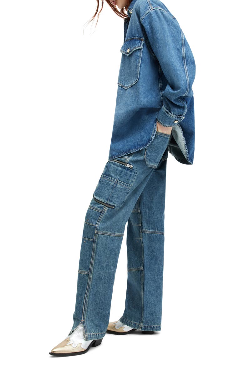 Florence Cargo Jeans, Alternate, color, VINTAGE INDIGO