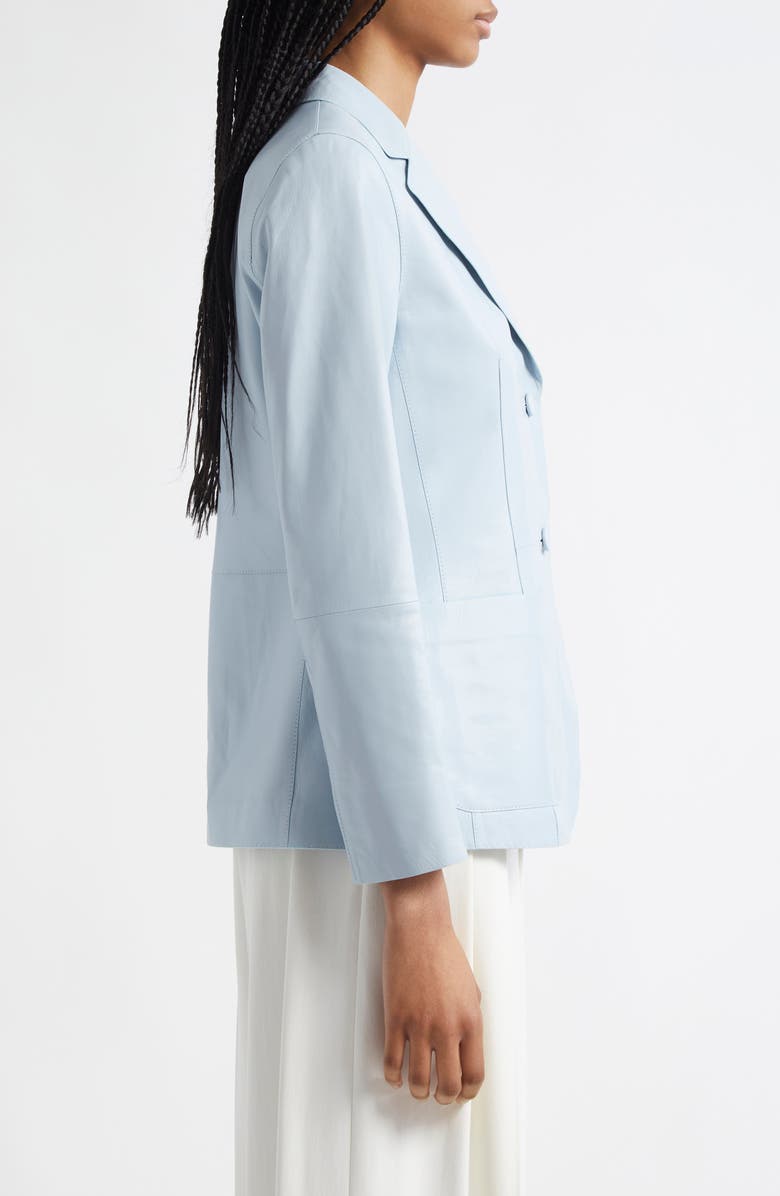 Lafayette 148 New York Lambskin Leather Blazer, Alternate, color,