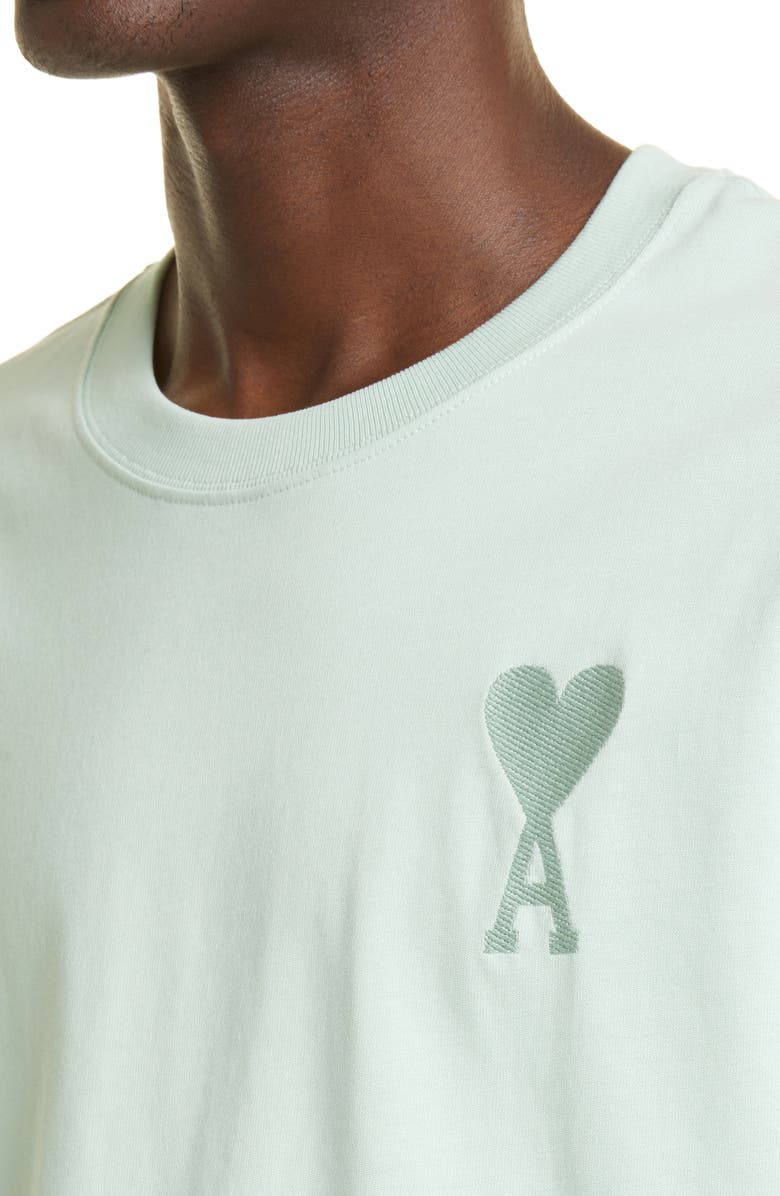 AMI Alexandre Mattiussi Ami de Couer Embroidered Organic Cotton T-Shirt, Alternate, color, 