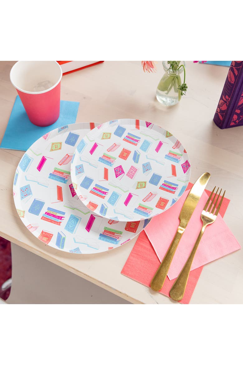 Book Club Dessert Plates, Alternate, color, Assorted Pre-Pack