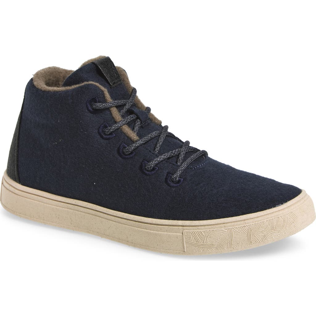 Yy Nation Alto Water Resistant Wool Blend High Top Sneaker In Sky Captain/natural
