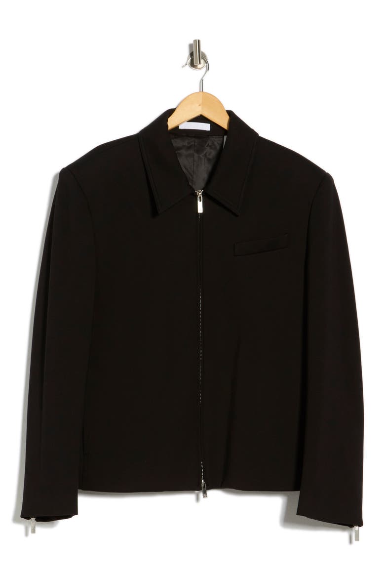 Modern Zip Jacket, Main, color, BLACK