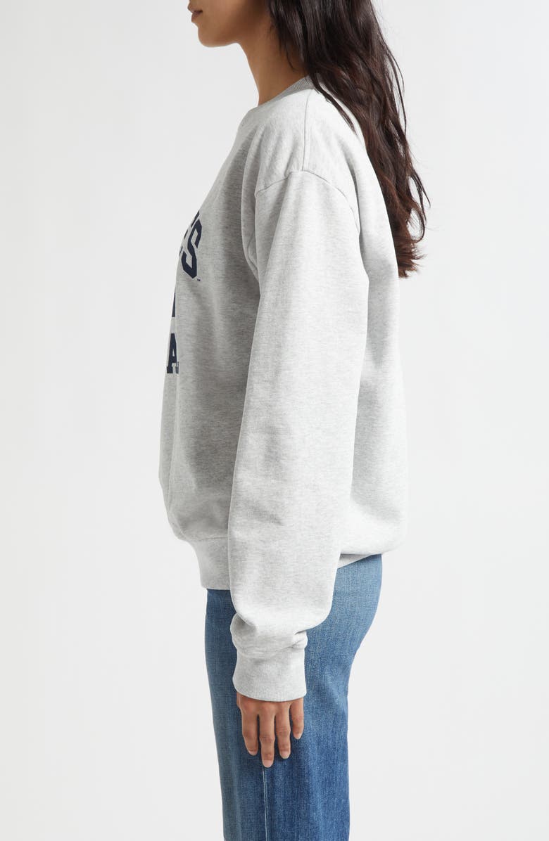 Sporty & Rich Gender Inclusive Yankees Ivy Fleece Graphic Sweatshirt, Alternate, color, Heather Gray