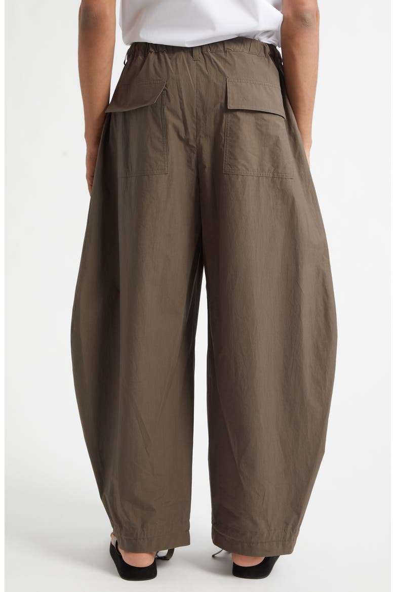 Cotton Typewriter Barrel Leg Pants, Alternate, color, TAUPE