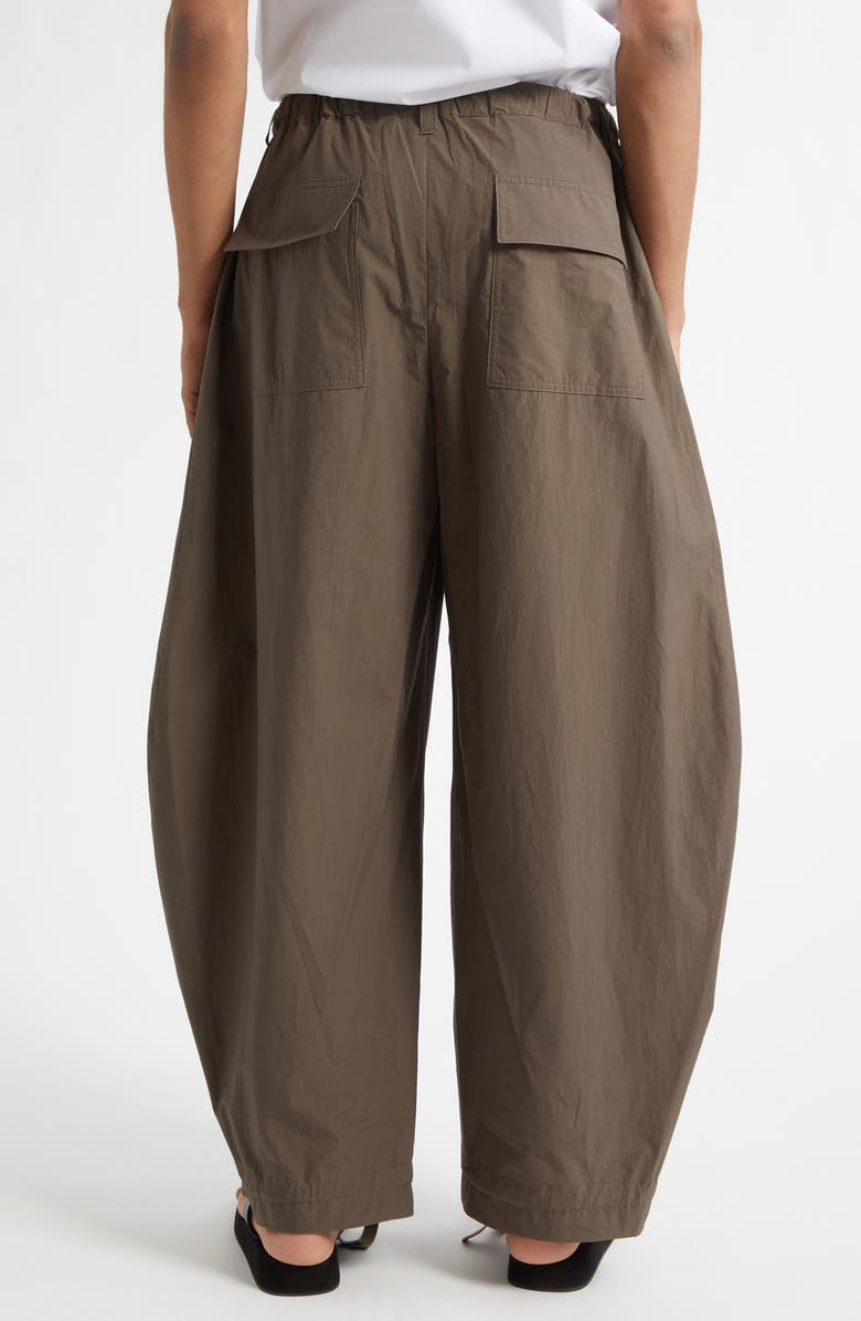 Sacai Cotton Typewriter Barrel Leg Pants, Alternate, color, Taupe