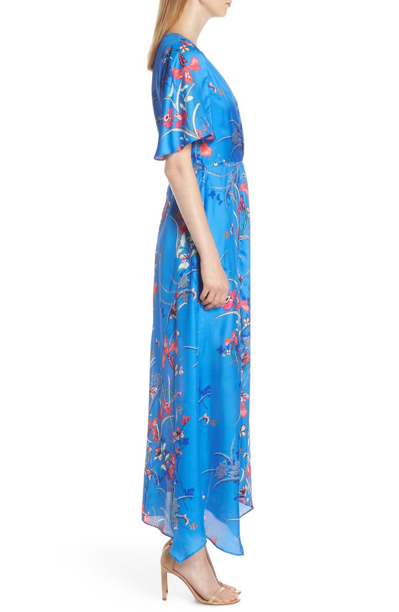 Harlyn Printed Flutter Sleeve Gown, Alternate, color, 