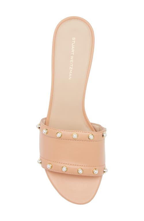 STUART WEITZMAN STUART WEITZMAN FAUX PEARL SLIDE SANDAL 
